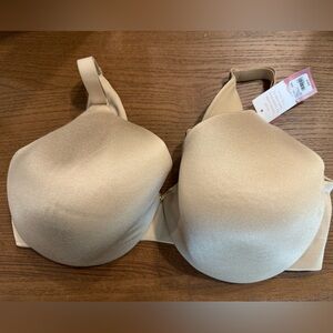 Cacique Lightly Lined Full Coverage Bra Tan/Nude Underwire Size 42DD NWT
